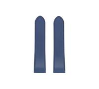 Srndsydak Correa de silicona for reloj Compatible con Cartier Santos 100, 23mm 25mm, hebilla de Metal, pulsera suave negra y azul(Blue-no buckle,Width 23mm)