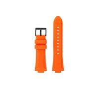 Srndsydak Correa de silicona for reloj Compatible con Citizen Photokinetic Red Magic CC3039/3079/3035(Orange black pin buckle)