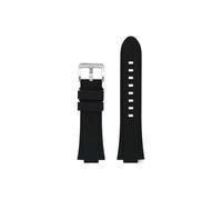 Srndsydak Correa de silicona for reloj Compatible con Citizen Photokinetic Red Magic CC3039/3079/3035(Black silver pin buckle)