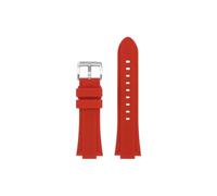 Srndsydak Correa de silicona for reloj Compatible con Citizen Photokinetic Red Magic CC3039/3079/3035(Red silver pin buckle)