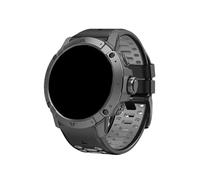 Srndsydak Correa de silicona suave y transpirable de dos tonos for deportes de 22mm 26mm,Compatible con COROS VERTIX/VERTIX 2S 2(Black Gray,22mm)