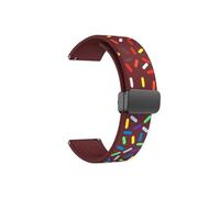 Srndsydak Correa deportiva con hebilla plegable mag nética apta Compatible con Amazfit Cheetah Pro/Round Skin-Friendly/GTR GTS Bip(Wine Red Rainbow,20mm)