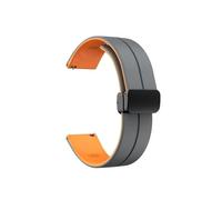 Srndsydak Correa deportiva con hebilla plegable mag nética apta Compatible con Amazfit Cheetah Pro/Round Skin-Friendly/GTR GTS Bip(Gray Orange,22mm)