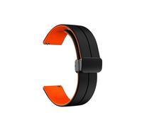 Srndsydak Correa deportiva con hebilla plegable mag nética apta Compatible con Amazfit Cheetah Pro/Round Skin-Friendly/GTR GTS Bip(Black Orange,20mm)