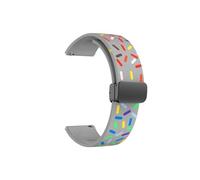 Srndsydak Correa deportiva con hebilla plegable mag nética apta Compatible con Amazfit Cheetah Pro/Round Skin-Friendly/GTR GTS Bip(Gray Rainbow,22mm)