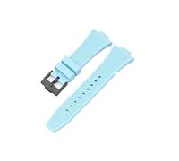 Srndsydak Pulsera de goma Compatible con Tissot 1853 PRX Super Player T137.407 T137.410 Correa de reloj de silicona impermeable(Light blue-Black)