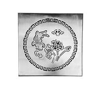 SRNSAEB Cubierta de Drenaje al Aire Libre Rejilla De Drenaje Cuadrada 10x10-60x60 CM, Cubiertas De Drenaje De Acero Inoxidable para Desagües Exteriores, Placa(Style 5,60x60x3cm(23.6x23.6x1.2))