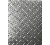 SRNSAEB Suelo de Goma Rollos de tapete de Goma de tamaño Personalizado para Pisos Exteriores, Rollo de tapetes de Garaje con Placa de Diamante de PVC(Gray,5ft x 9ft/1.52m x 2.74m)