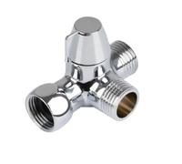 SROUPSUTKK Adaptador en T for válvula desviadora de 3 vías G1/2 pulg., convertidor for ducha, conector grifo latón, separador agua for baño Válvula angular para baño.