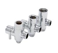SROUPSUTKK Válvula desviadora de 3 vías, adaptador en T, convertidor, conector for grifo ducha, separador agua for baño, G1/2 pulg., G3/8 ., G7/8 ., G3/4 Válvula angular para baño.(1-2 T valve)