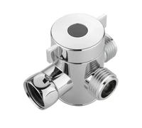 SROUPSUTKK Válvula desviadora de latón 3 vías G1/2", separador agua, adaptador en T for brazo ducha, cartuchos grifo for mano y cabezal fijo Válvula angular para baño.(3 Way Diverter-C)