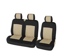SRQORT 2 Uds Asiento Delantero Individual Y 2 + 1 Tipo Combinación De Cubierta De Asiento Coche Apto para Peugeot para Expertos Protectores Asiento Coche Fundas Asientos(3pcs Beige)