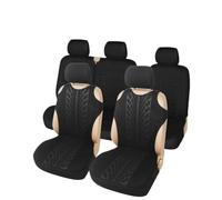 SRQORT 2 Uds Asiento Delantero Individual Y 2 + 1 Tipo Combinación De Cubierta De Asiento De Coche Apto para Citroen para Jumper Protectores De Asiento De Coche Fundas Asientos(5pcs Black)
