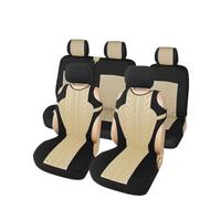 SRQORT 2 Uds Asiento Delantero Individual Y 2 + 1 Tipo Combinación De Cubierta De Asiento De Coche Apto para Citroen para Jumper Protectores De Asiento De Coche Fundas Asientos(5pcs Beige)