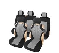 SRQORT 2 Uds Asiento Delantero Individual Y 2 + 1 Tipo Combinación De Cubierta De Asiento De Coche Apto para Citroen para Jumper Protectores De Asiento De Coche Fundas Asientos(5pcs Gray)