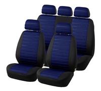 SRQORT 4 Uds/9 Uds Funda De Asiento De Coche Funda De Tela para Asiento Universal Compatible con Airbag Interiores De Coche Protectores De Asiento De Coche Fundas Asientos(5pcs Blue)