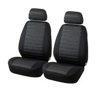 SRQORT 4 Uds/9 Uds Funda De Asiento De Coche Funda De Tela para Asiento Universal Compatible con Airbag Interiores De Coche Protectores De Asiento De Coche Fundas Asientos(2pcs Gray)