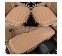 SRQORT Accesorios El Coche Fundas Antideslizantes para Asientos De Coche Juego Completo A Elegir Cojín Asiento De Coche Protector De Tela De Lino Asiento Fundas Asientos(Beige 3 Piece)