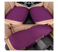 SRQORT Accesorios El Coche Fundas Antideslizantes para Asientos De Coche Juego Completo A Elegir Cojín Asiento De Coche Protector De Tela De Lino Asiento Fundas Asientos(Purple 3 Piece)