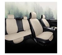 SRQORT Apto La Mayoría Los Coches SUV Camión Funda Asiento De Coche Juego Completo Protector De Asiento Delantero Y Trasero Antiarañazos Alfombrilla Cojín Fundas Asientos(5 Seats-Beige)