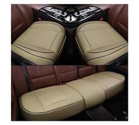 SRQORT Cojín Protector Universal Asiento De Coche Alfombrilla Protectora Asiento De Coche Accesorios Interiores Funda De Cuero Impermeable Asiento De Coche Fundas Asientos(3pcs Beige)