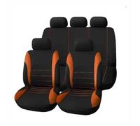 SRQORT Cojines De Asiento De Coche Protector Asiento para Citroen para Chevy para Berlingo para Elysee para C2 C3 C4 para Picasso para Pallas para C4l C5 Ds5 Fundas Asientos(Naranja)