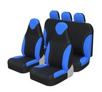 SRQORT Cubierta De Asiento De Coche Integrada Estilo Automovilístico Tela Plana para Kaptur para Captur 2016 2017 2018 2019 Fundas Asientos(5pcs Azules)