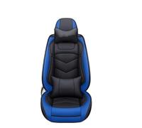 SRQORT Funda Cuero Asiento Coche para Captur para Logan para Kadjar para Trafic Reposabrazos Escénico Protectores Cojines Asiento Coche para Megane Fundas Asientos(Black Blue Pillow)
