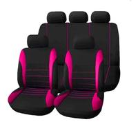 SRQORT Funda De Asiento De Coche para Nissan para X-Trail T31 para Navara D40 para Patrulla Y61 para Primera P12 para Qashqai J10 para Teana J31 J32 Fundas Asientos(Rosa roja)