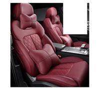 SRQORT Funda De Asiento De Coche Personalizada, Juego Completo De Cuero para Isuzu para D-MAX MU-X Accesorios De Estilo para Coche Fundas Asientos(Wine Red Lux)