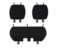SRQORT Funda De Asiento Tapizada De Franela para Tesla para Modelo 3 Y Cojín Accesorios De Decoración Interior Modificados Coche Protectores Asiento Coche Fundas Asientos(Black 3 pcs)