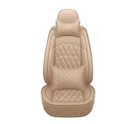 SRQORT Funda De Cuero Asiento De Coche 5 Asientos para Fiat Todos Los Modelos para 500 500L 2007-2014 para Punto para Bravo para Viaggio para Freemoauto Fundas Asientos(Beige Pillow)