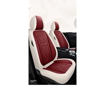 SRQORT Funda De Cuero Asiento De Coche Protectores Asiento Coche para Toyota Todos Los Modelos para Land Cruiser para Prado para Yaris para Venza para Prius Fundas Asientos(Lafite Red)