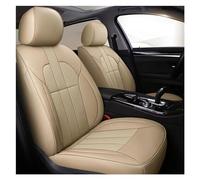 SRQORT Funda De Cuero De Vaca Personalizada para Asiento De Coche Protector De Asiento De Coche para VW para Phaeton para Caddy para EOS para UP para R36 Fundas Asientos(Beige)
