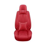 SRQORT Funda De Cuero para Asiento De Coche Accesorios para Mazda Todos Los Modelos para Cx-5 Cx-3 Mx5 626 para Mazda 3 6 RX-7 RX-8 MX-5 Estilo De Coche Fundas Asientos(Red Pillow)