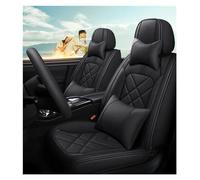 SRQORT Funda De Cuero para Asiento De Coche Accesorios para Todos Los Modelos para X3 X1 X4 X5 X6 Z4 525 520 F30 F10 E46 E90 Estilo De Coche Fundas Asientos(Black Pillow)