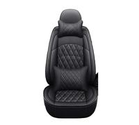 SRQORT Funda De Cuero para Asiento De Coche para Nissan Todos Los Modelos para Tiida para Qashqai para X-Trail para Murano para March para Teana Fundas Asientos(Black Pillow)