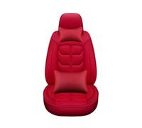 SRQORT Funda De Cuero para Asiento para Fiat Todos Los Modelos para 500 500L 2007-2014 para Punto para Bravo para Viaggio para Freemoauto 5 Asientos Fundas Asientos(Red Pillow 2)