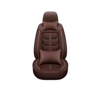 SRQORT Funda De Cuero para Asiento para Fiat Todos Los Modelos para 500 500L 2007-2014 para Punto para Bravo para Viaggio para Freemoauto 5 Asientos Fundas Asientos(Coffee Pillow 2)