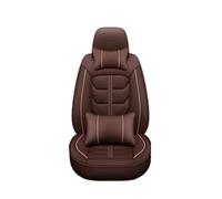 SRQORT Funda De Cuero para Asiento para Fiat Todos Los Modelos para 500 500L 2007-2014 para Punto para Bravo para Viaggio para Freemoauto 5 Asientos Fundas Asientos(Coffee Pillow 1)