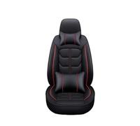 SRQORT Funda De Cuero para Asiento para Fiat Todos Los Modelos para 500 500L 2007-2014 para Punto para Bravo para Viaggio para Freemoauto 5 Asientos Fundas Asientos(Black Red Pillow 2)