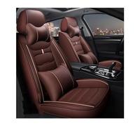 SRQORT Fundas De Asiento Coche Estilo Universal Detalles Interiores para Peugeot para 206 307SW 308 407 408 508sw 208 2008 3008 4008 5008 Accesorios Coche Fundas Asientos(Luxury Coffee)
