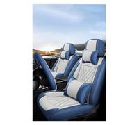 SRQORT Fundas De Asiento De Coche 3D Estilo Universal para Jeep para Grand Cherokee Accesorios Interiores Protectores De Asiento Juego De Fundas De Asiento Fundas Asientos(Luxury Blue White)