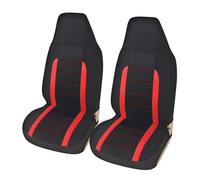 SRQORT Fundas De Asiento De Coche Color Gris Y Negro Universal 2 Uds Asiento Delantero Tipo Cubo para Peugeot para 308 Protectores De Asiento De Coche Fundas Asientos(2PC Front Red)