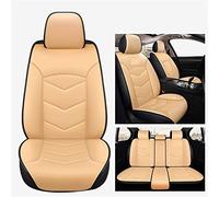 SRQORT Fundas de asiento de coche de cuero para Nissan para Qashqai J11 para Primera T32 2019 para Juke para Navara P12 para Classic para Note para Terrano 2 (beige)