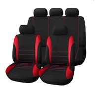 SRQORT Fundas de asiento delantero y trasero de coche, juego de cojines para Skoda para Fabia (rojo)