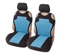 SRQORT Fundas Universales Asientos De Coche Fundas Asientos Delanteros Accesorios Interiores Esponja Malla Diseño Camiseta para Coche/camión/Furgoneta 2 Uds Fundas Asientos(Blue Front Covers 3)