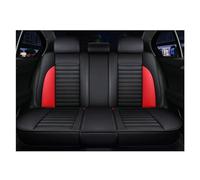 SRQORT Fundas Universales De Cuero para Asientos De Coche para Megane para Captur para Kadjar para Fluence para Captur para Laguna para Latitude Fundas Asientos(Negro Rojo)