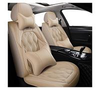 SRQORT Juego completo de fundas de asiento de coche de cuero para Citroen todos los modelos para C4- para Aircross para C4-para Picasso C5 C2 C6 C4 para C-elysee para C-Triomphe (beige, lujo)
