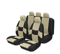 SRQORT Juego Completo De Fundas para Asientos De Automóviles Protectores De Asientos Automóviles para Civic 2016 con Diseño De Banco Dividido Fundas Asientos(Full Set Beige)